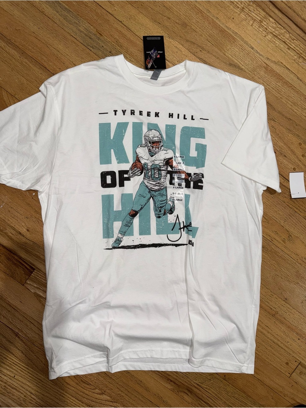 Tyreek hill Miami cotton White Graphic Crew T-Shirt size xl